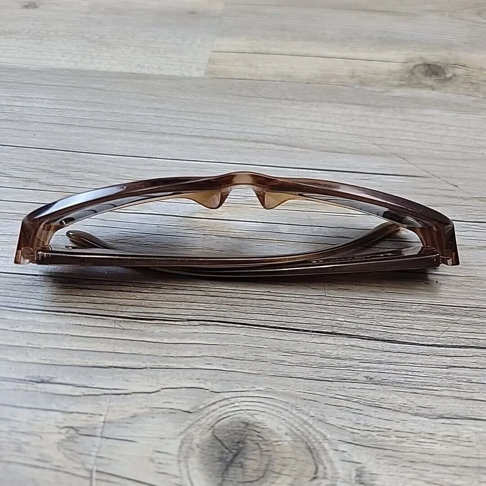 Ray‎ Ban RB 4078 642 Sunglasses FRAMES ONLY Brown Striped Rectangle Italy